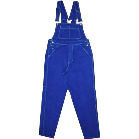 Cross Colours Classic Brushed Twill Overalls Cobalt Blue NWT Size XS - Picture 1 of 14